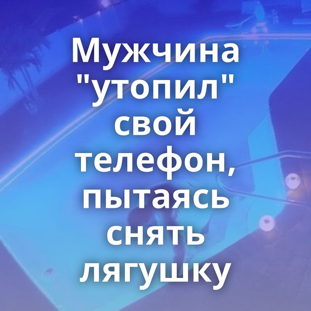 Мужчина "утопил" свой телефон, пытаясь снять лягушку