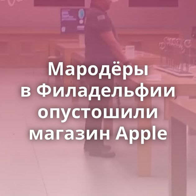 Мародёры в Филадельфии опустошили магазин Apple