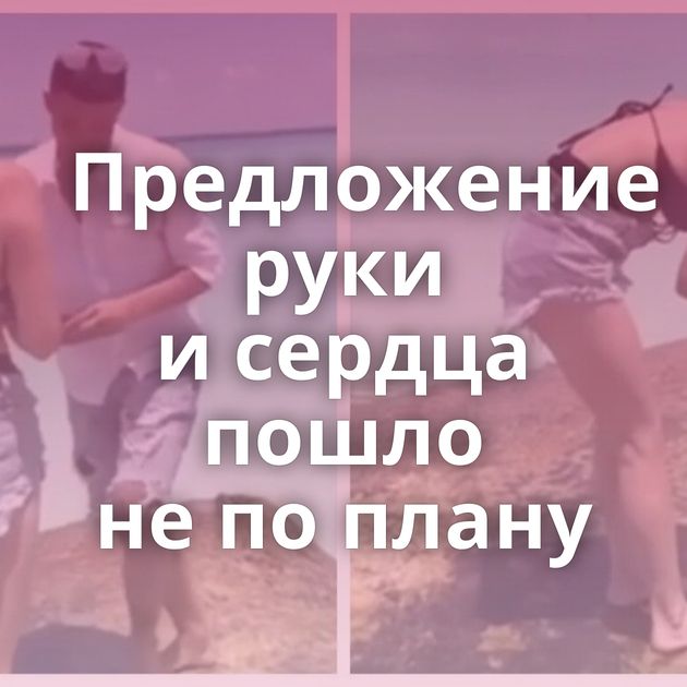 Предложение руки и сердца пошло не по плану