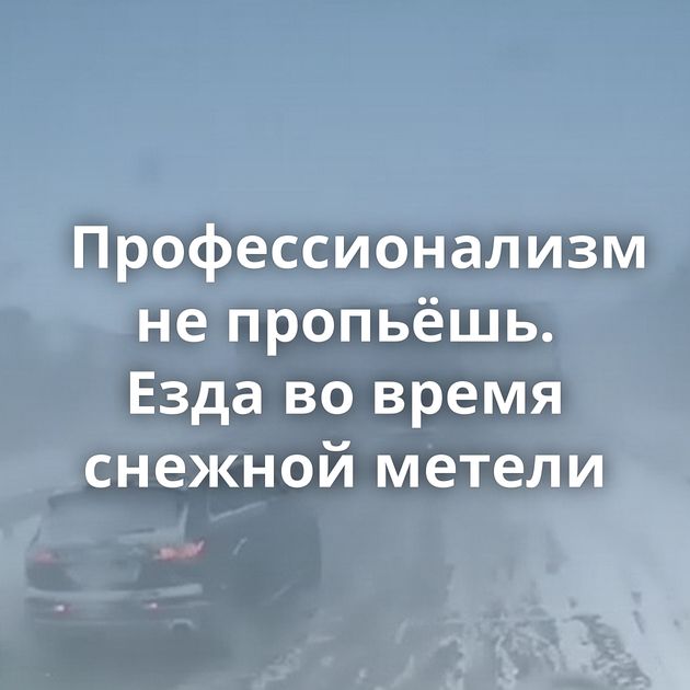 Профессионализм не пропьёшь. Езда во время снежной метели