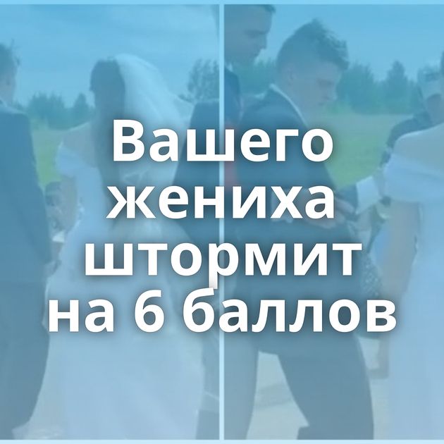 Вашего жениха штормит на 6 баллов