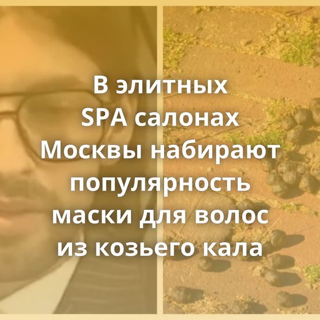 В элитных SPA салонах Москвы набирают популярность маски для волос из козьего кала
