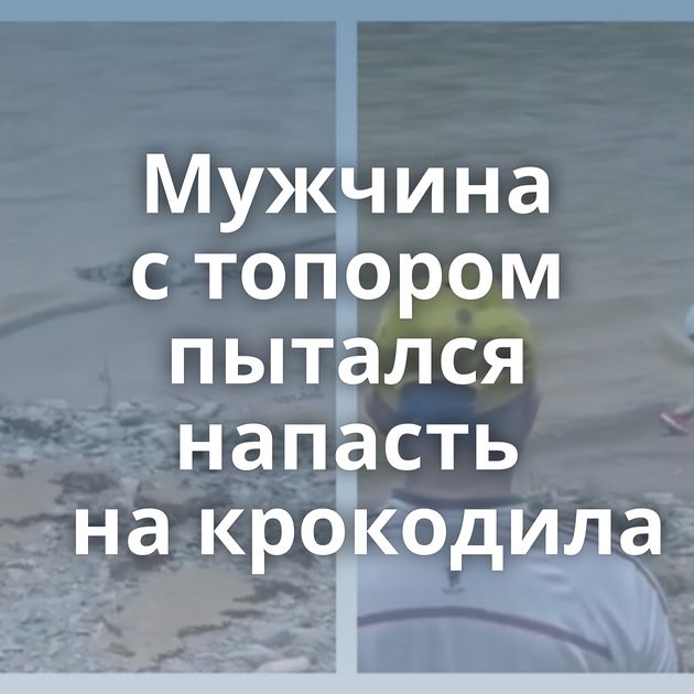 Мужчина с топором пытался напасть на крокодила