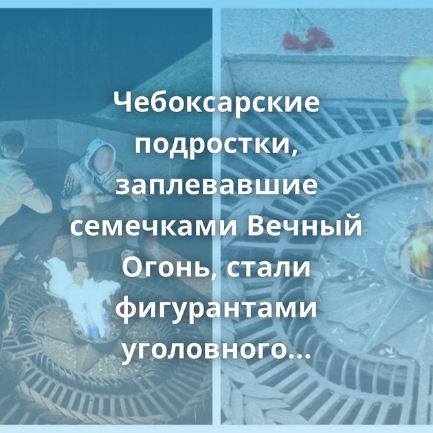Чебоксарские подростки, заплевавшие семечками Вечный Огонь, стали фигурантами уголовного дела