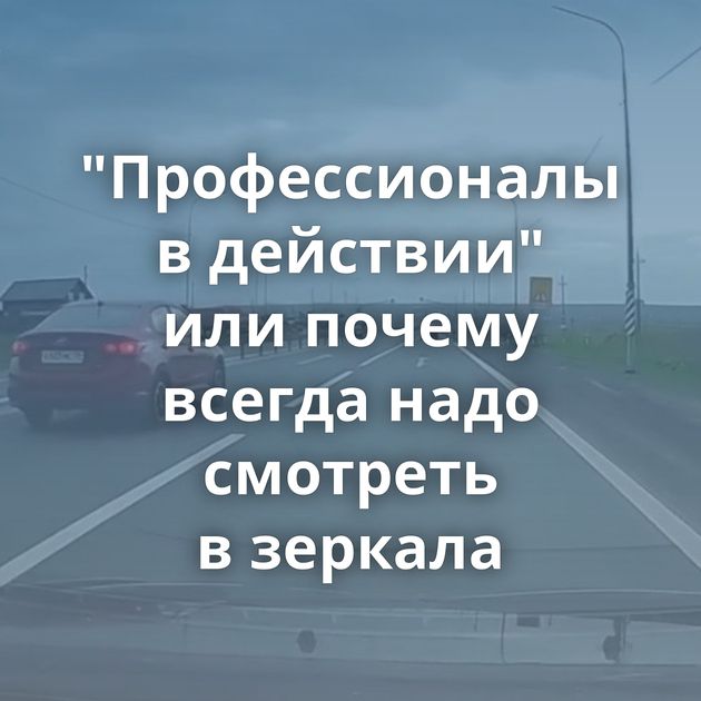 "Профессионалы в действии" или почему всегда надо смотреть в зеркала